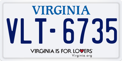 VA license plate VLT6735