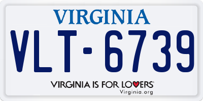VA license plate VLT6739