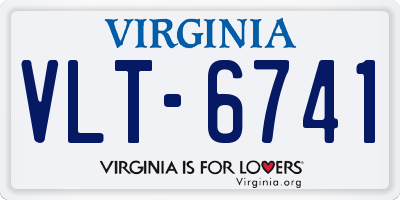 VA license plate VLT6741
