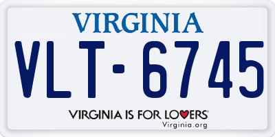VA license plate VLT6745