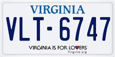 VA license plate VLT6747