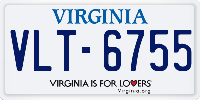 VA license plate VLT6755