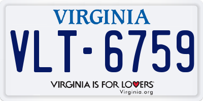 VA license plate VLT6759
