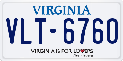 VA license plate VLT6760
