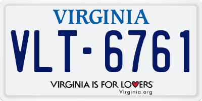VA license plate VLT6761