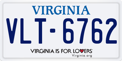 VA license plate VLT6762