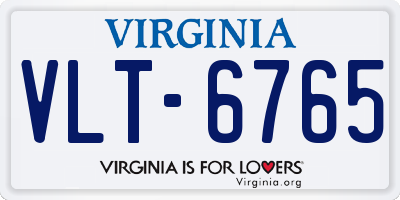 VA license plate VLT6765