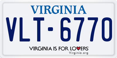 VA license plate VLT6770