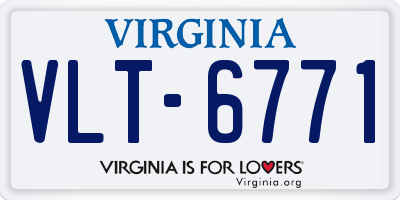 VA license plate VLT6771
