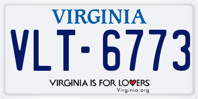 VA license plate VLT6773