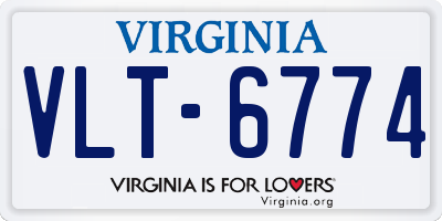VA license plate VLT6774