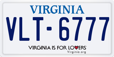 VA license plate VLT6777