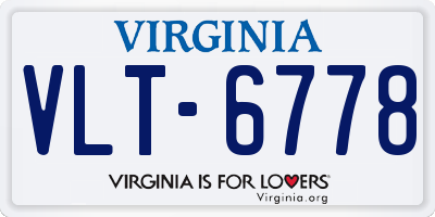 VA license plate VLT6778