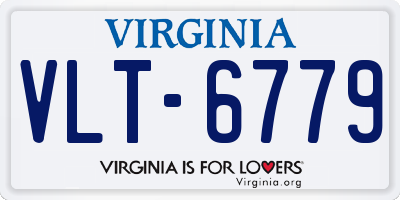 VA license plate VLT6779