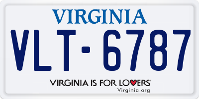 VA license plate VLT6787