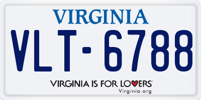 VA license plate VLT6788