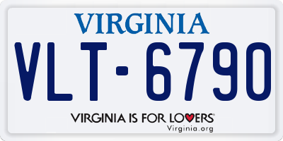 VA license plate VLT6790