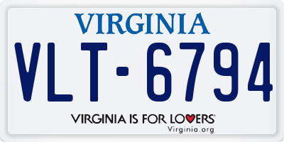 VA license plate VLT6794