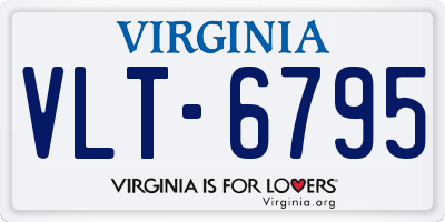 VA license plate VLT6795