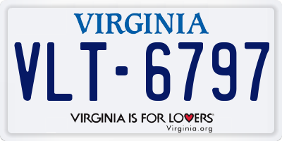 VA license plate VLT6797