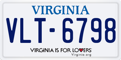 VA license plate VLT6798