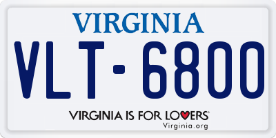 VA license plate VLT6800