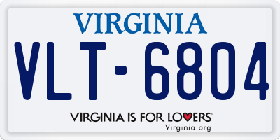 VA license plate VLT6804
