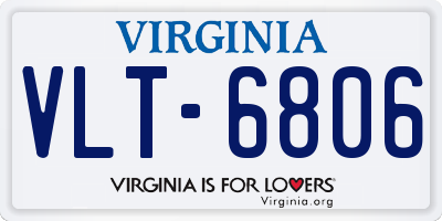 VA license plate VLT6806
