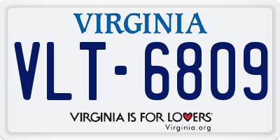 VA license plate VLT6809