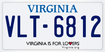 VA license plate VLT6812