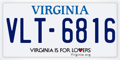VA license plate VLT6816