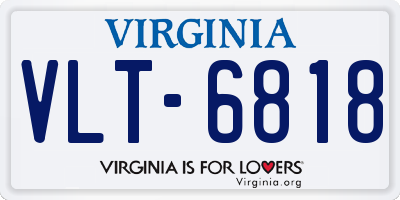 VA license plate VLT6818