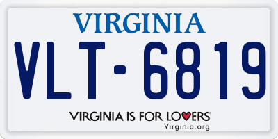 VA license plate VLT6819