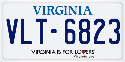 VA license plate VLT6823