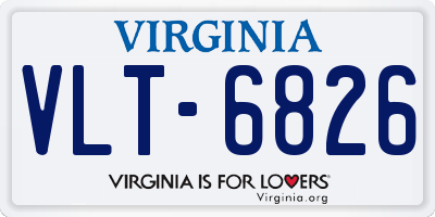 VA license plate VLT6826