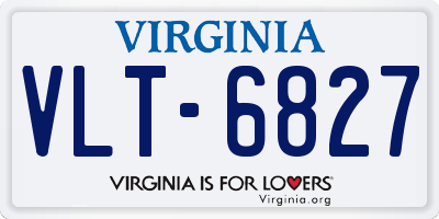 VA license plate VLT6827