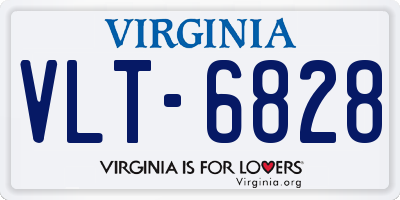 VA license plate VLT6828