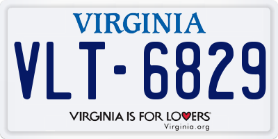 VA license plate VLT6829