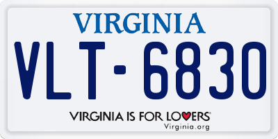 VA license plate VLT6830