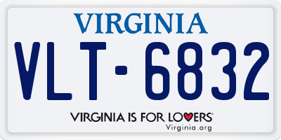 VA license plate VLT6832