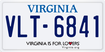 VA license plate VLT6841