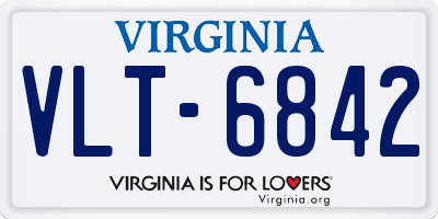 VA license plate VLT6842