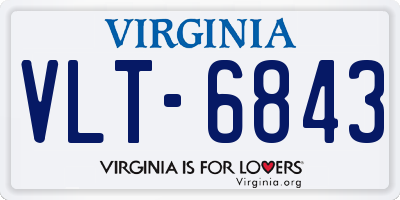 VA license plate VLT6843