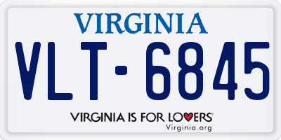 VA license plate VLT6845