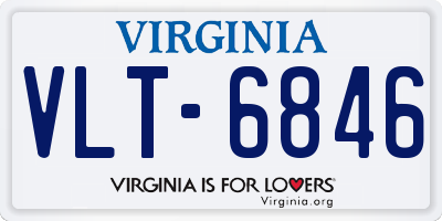 VA license plate VLT6846