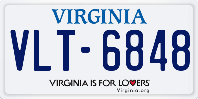 VA license plate VLT6848
