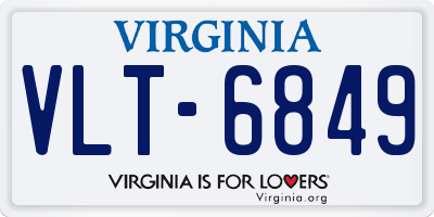VA license plate VLT6849