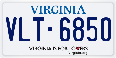 VA license plate VLT6850