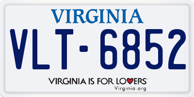 VA license plate VLT6852