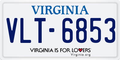 VA license plate VLT6853
